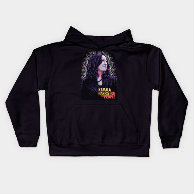 kamala harris Kids Hoodie by Rundown